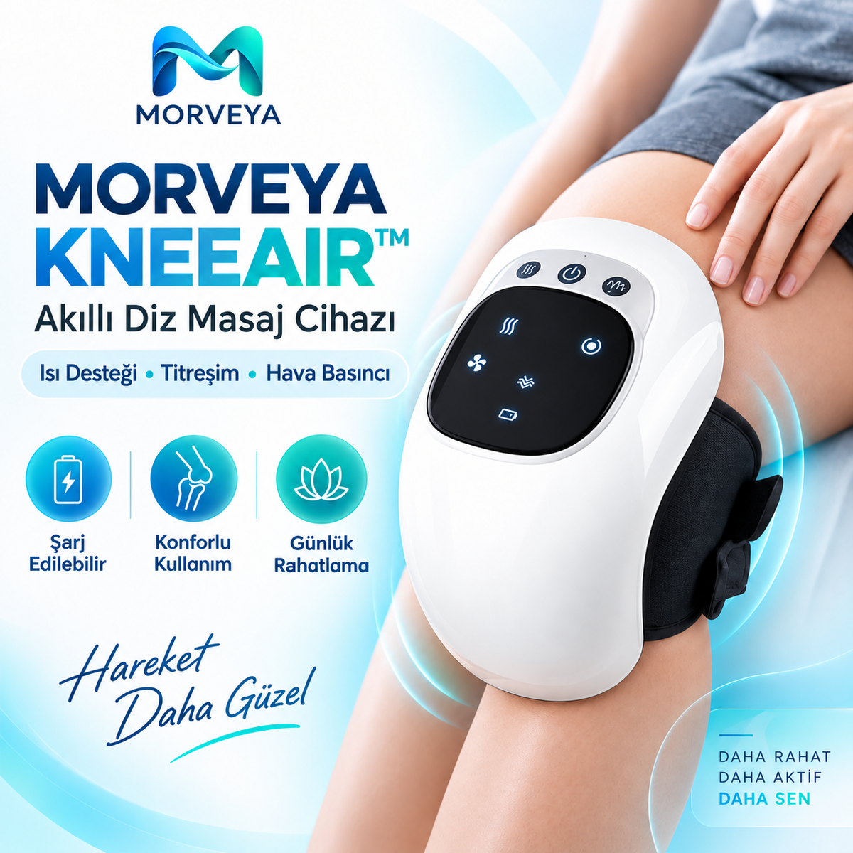 Morveya KneeCare™ – Akıllı Diz Masaj Aleti