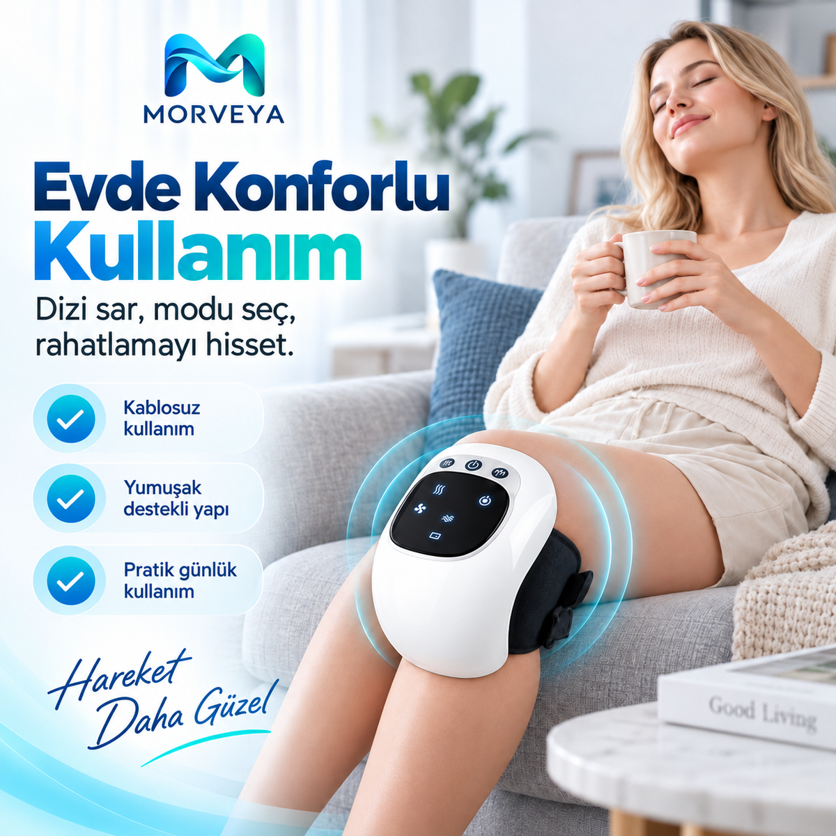 Morveya KneeCare™ – Akıllı Diz Masaj Aleti