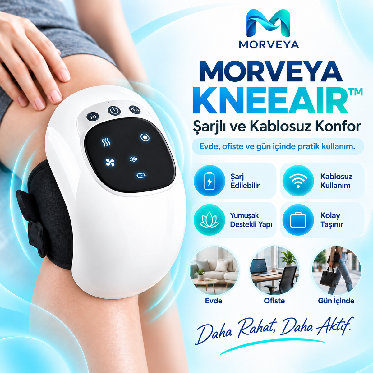 Morveya KneeCare™ – Akıllı Diz Masaj Aleti