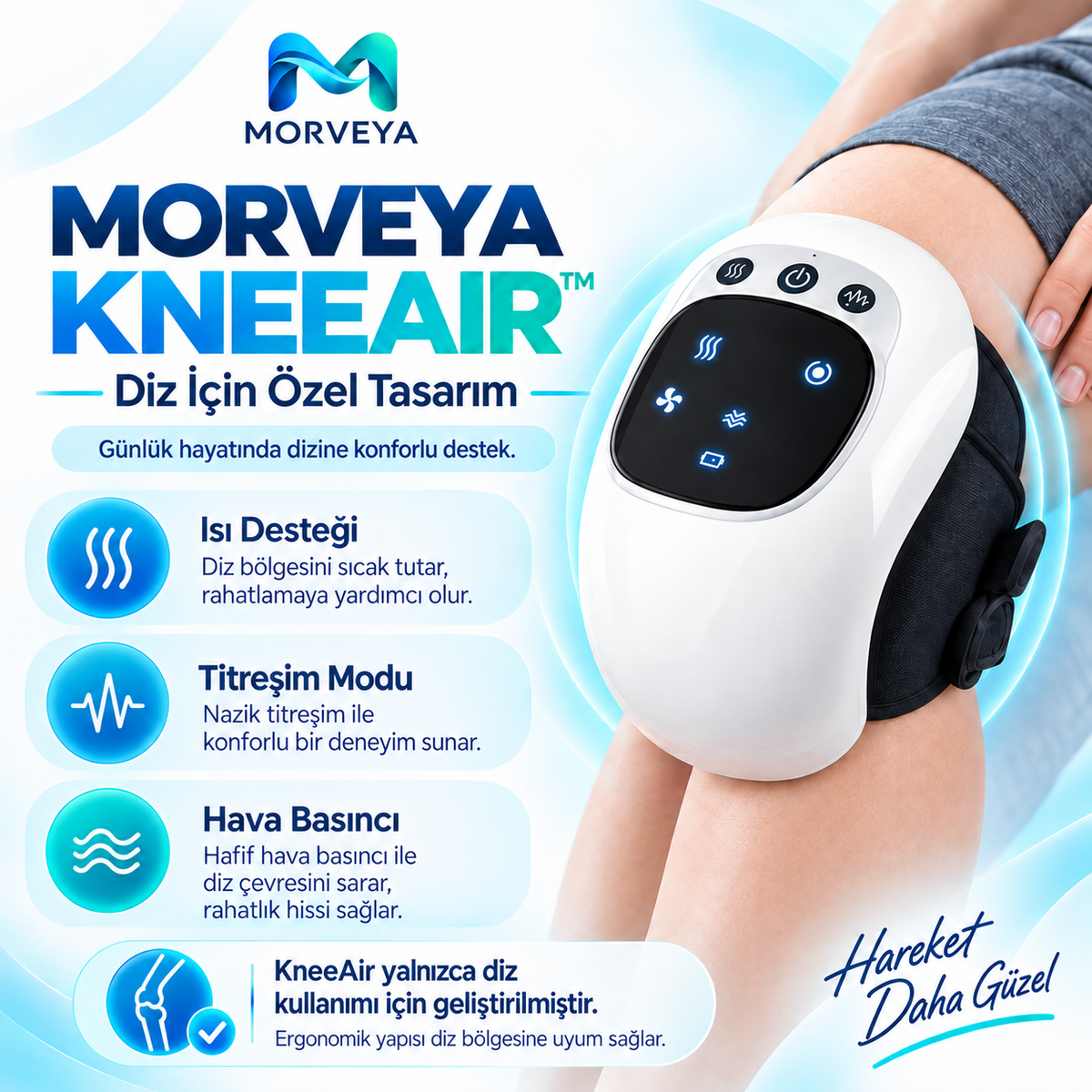 Morveya KneeCare™ – Akıllı Diz Masaj Aleti
