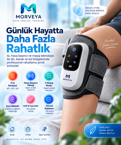Morveya AirTherm™ | Isıtmalı Hava Basınçlı Masaj Cihazı