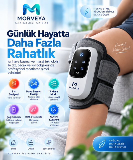 Morveya AirTherm™ | Isıtmalı Hava Basınçlı Masaj Cihazı