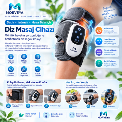 Morveya AirTherm™ | Isıtmalı Hava Basınçlı Masaj Cihazı