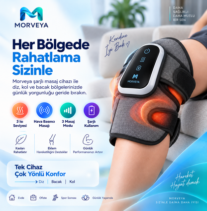 Morveya AirTherm™ | Isıtmalı Hava Basınçlı Masaj Cihazı