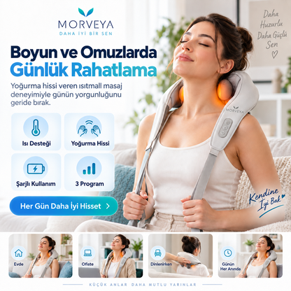 Morveya TouchTherm™ | Şarjlı Isıtmalı Ovmalı Masaj Aleti