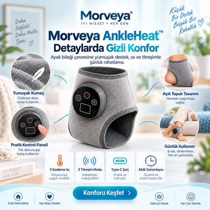 Morveya AnkleTherm™ | Isıtmalı Ayak Bileği Masaj Aleti