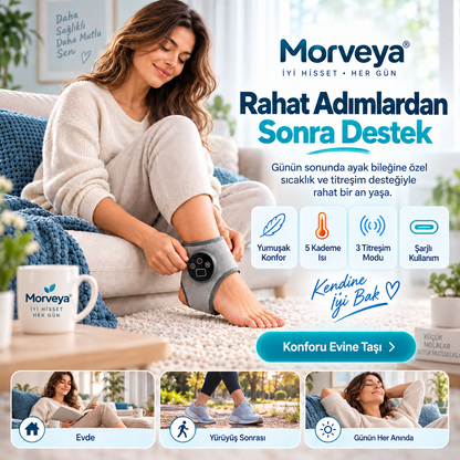 Morveya AnkleTherm™ | Isıtmalı Ayak Bileği Masaj Aleti