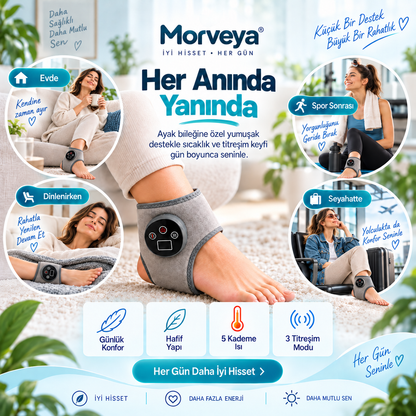 Morveya AnkleTherm™ | Isıtmalı Ayak Bileği Masaj Aleti