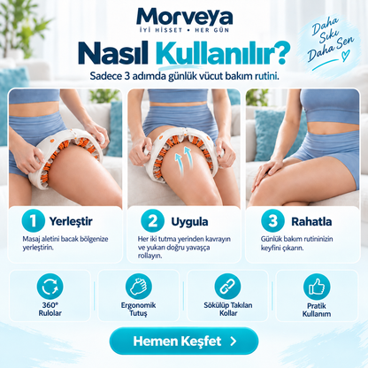 Morveya BodyRoll™ | Sıkılaştırıcı Vücut Masaj Aleti