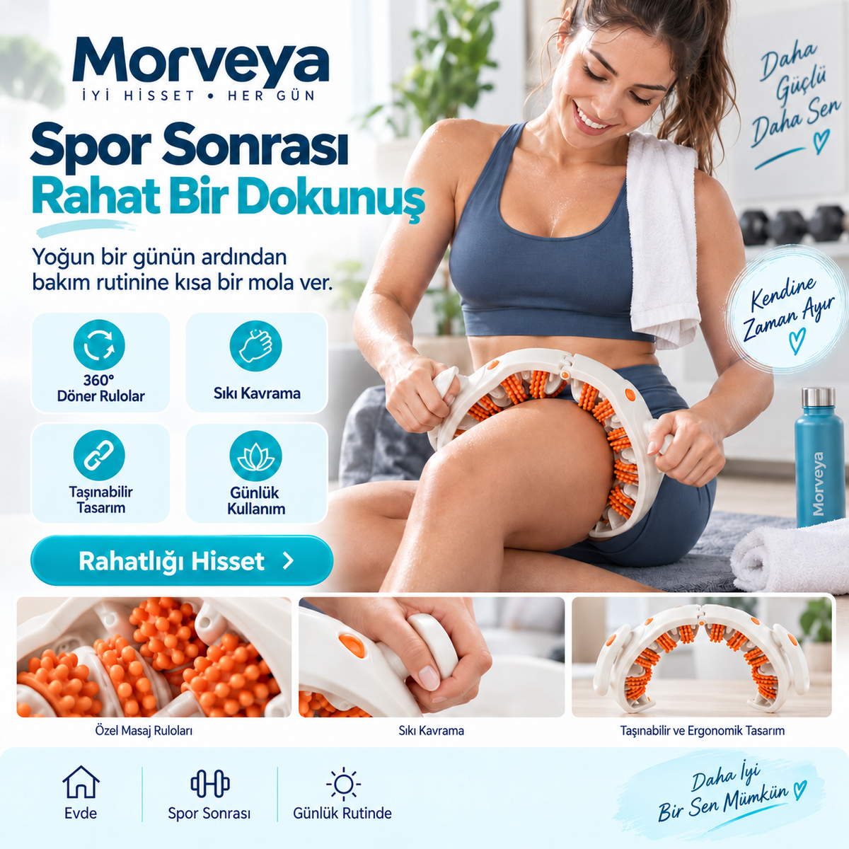 Morveya BodyRoll™ | Sıkılaştırıcı Vücut Masaj Aleti